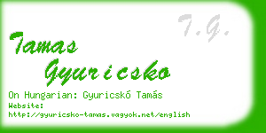 tamas gyuricsko business card